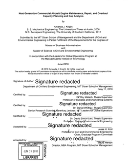Signature Redacted Department of Civil and Envirnmental Engineering, MIT Sloan School of Management May 11,2018