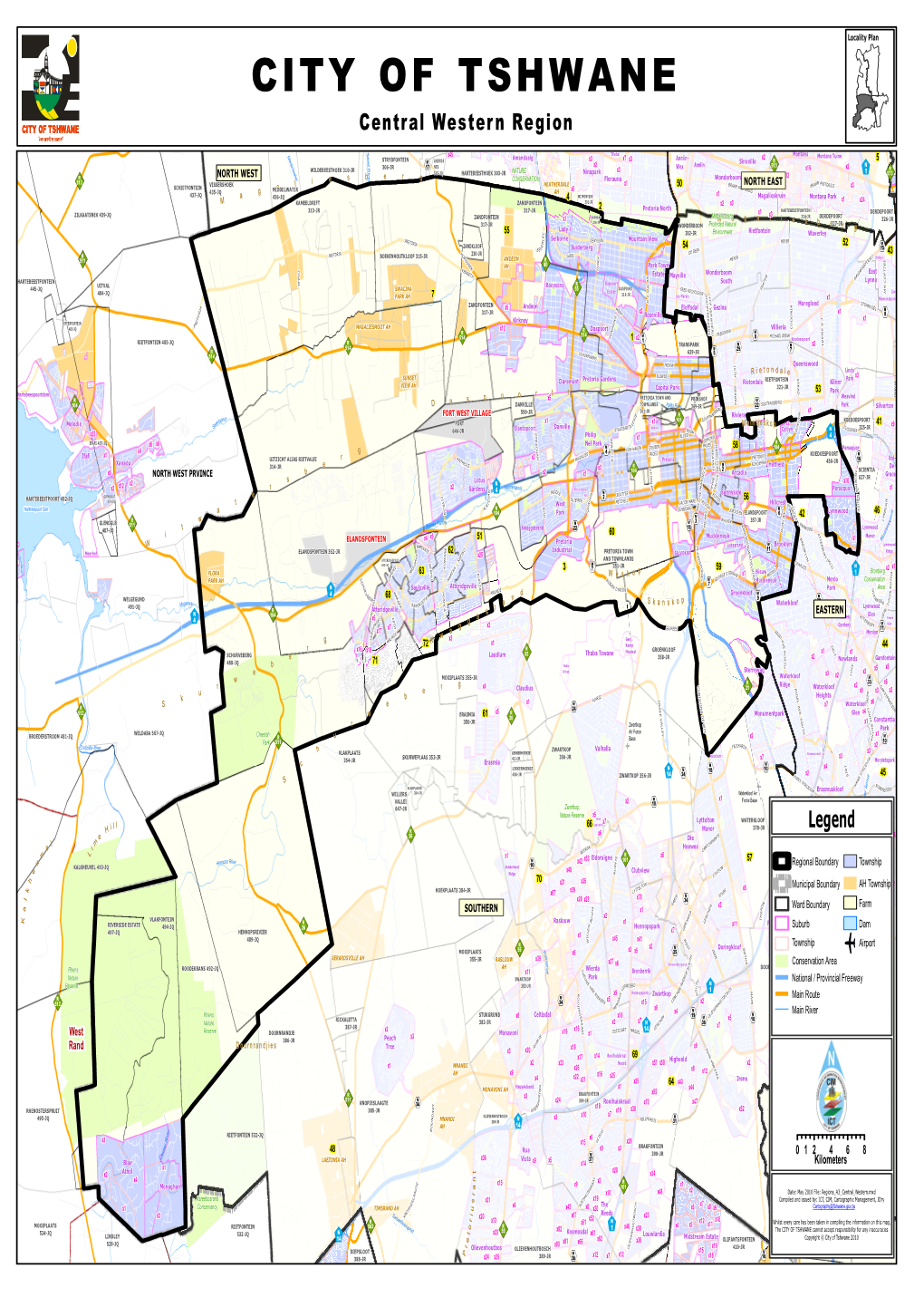CITY of TSHWANE Locality Plan Central Western Region