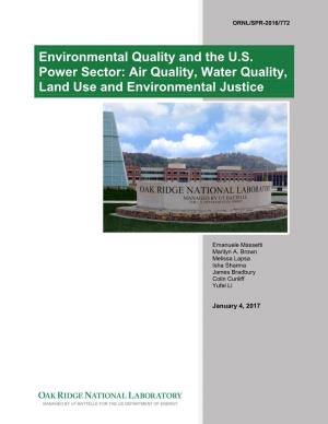 Environmental Quality and the US Power Sector