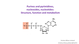 Purines and Pyrimidines, Nucleosides, Nucleotides: Structure, Function and Metabolism