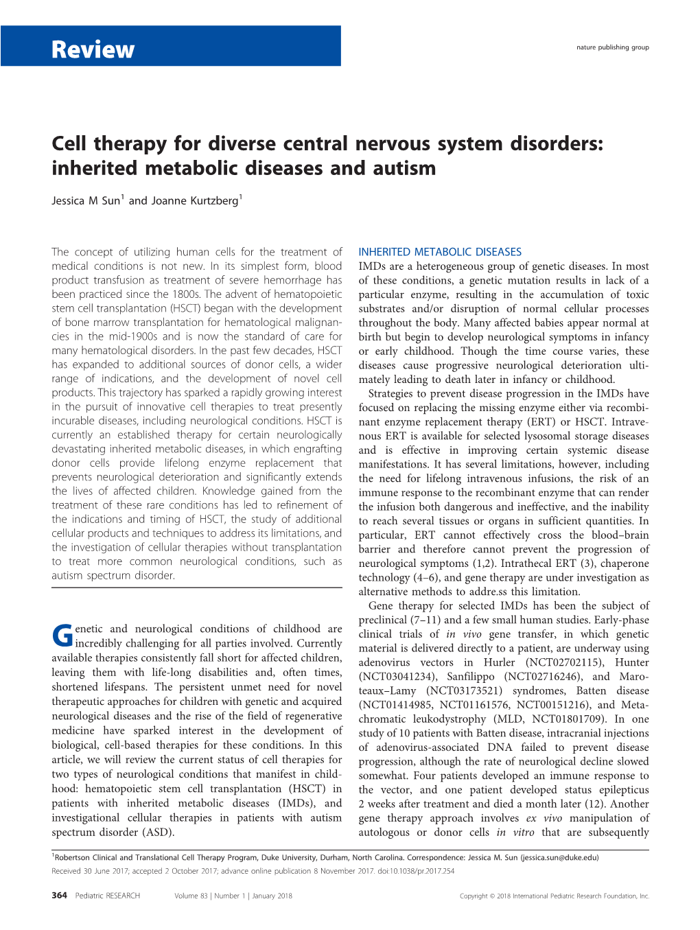 Inherited Metabolic Diseases and Autism