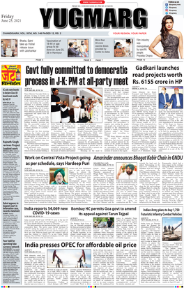 Govt Fully Committed to Democratic Process in J-K: PM at All-Party Meet