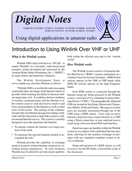 Introduction to Using Winlink Over VHF Or UHF