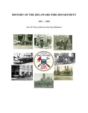 History of the Delaware Fire Department