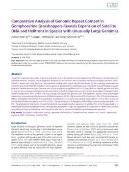 Comparative Analysis of Genomic Repeat Content in Gomphocerine Grasshoppers Reveals Expansion of Satellite DNA and Helitrons in Species with Unusually Large Genomes