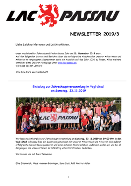 Newsletter 2019 03