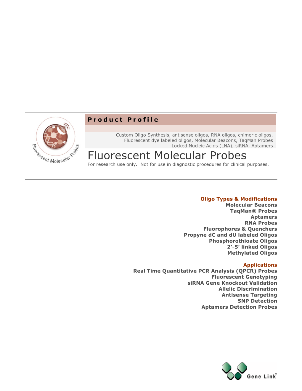 Fluorescent Molecular Probes Product Guide