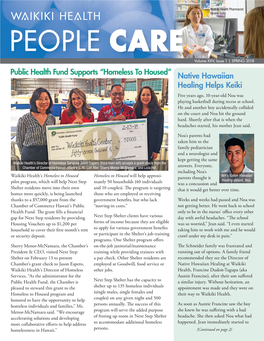 PEOPLE CARE Volume XXV, Issue 1 | SPRING 2018