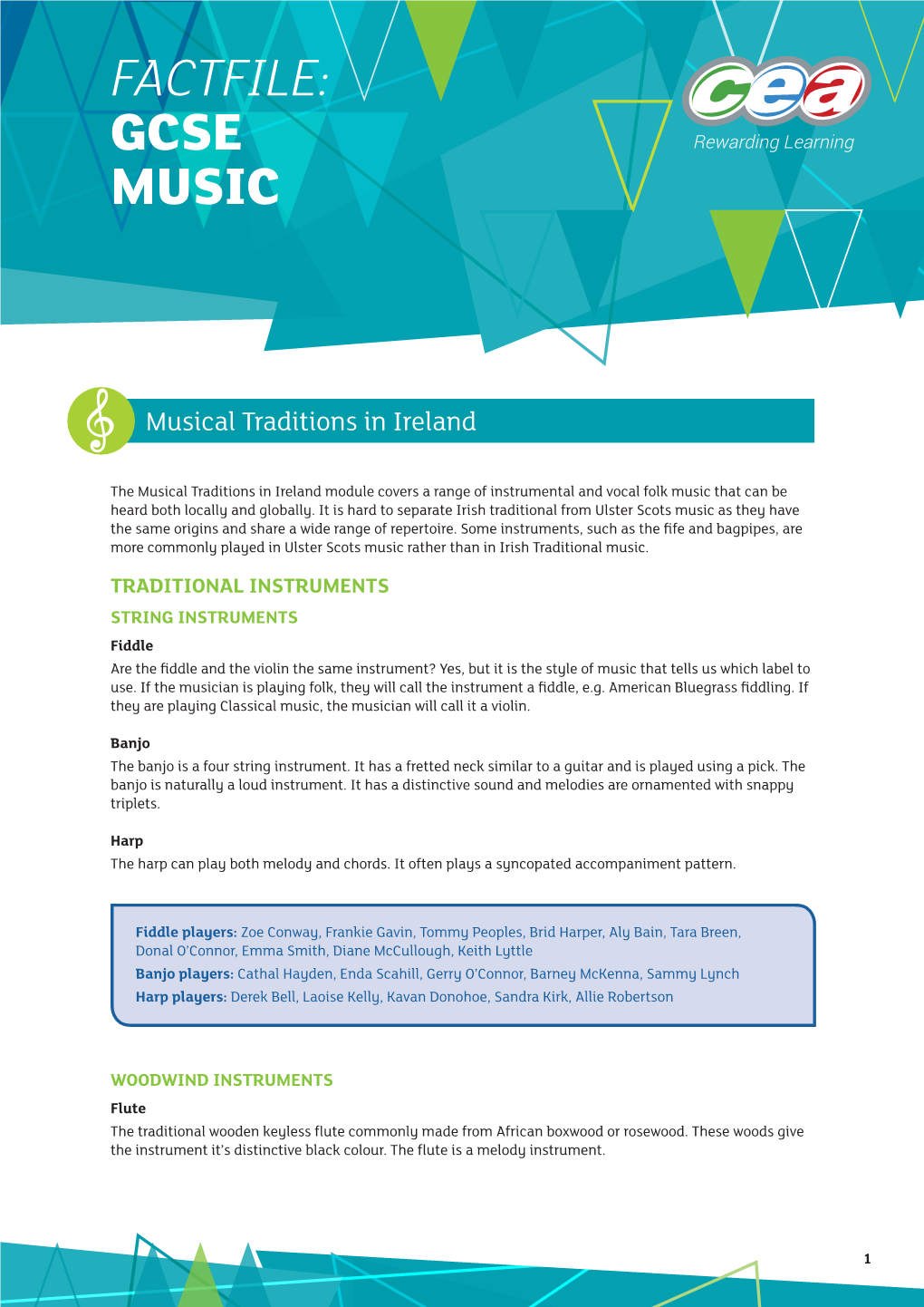 Factfile: Gcse Music