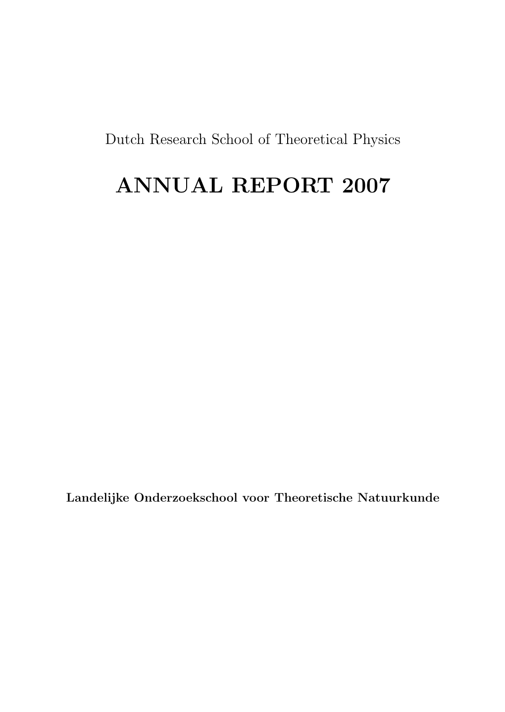 Annual Report 2007