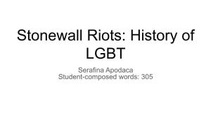 Stonewall Riots: History of LGBT