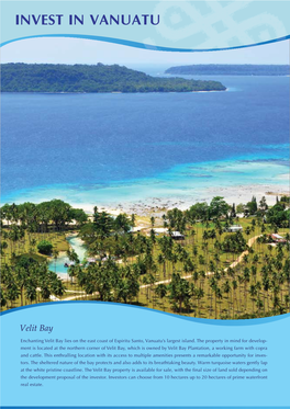 Invest in Vanuatu