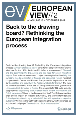 Rethinking the European Integration Process Mikuláš Dzurinda