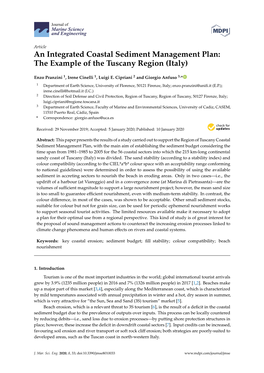 An Integrated Coastal Sediment Management Plan: the Example of the Tuscany Region (Italy)