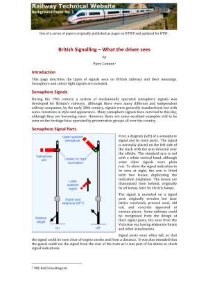 Railway Technical Website British Signalling – What the Driver Sees