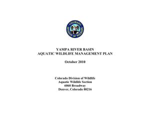Yampa River Basin Aquatic Wildlife Management Plan