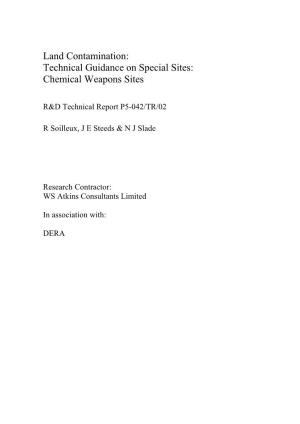 Technical Guidance on Special Sites: Chemical Weapons Sites