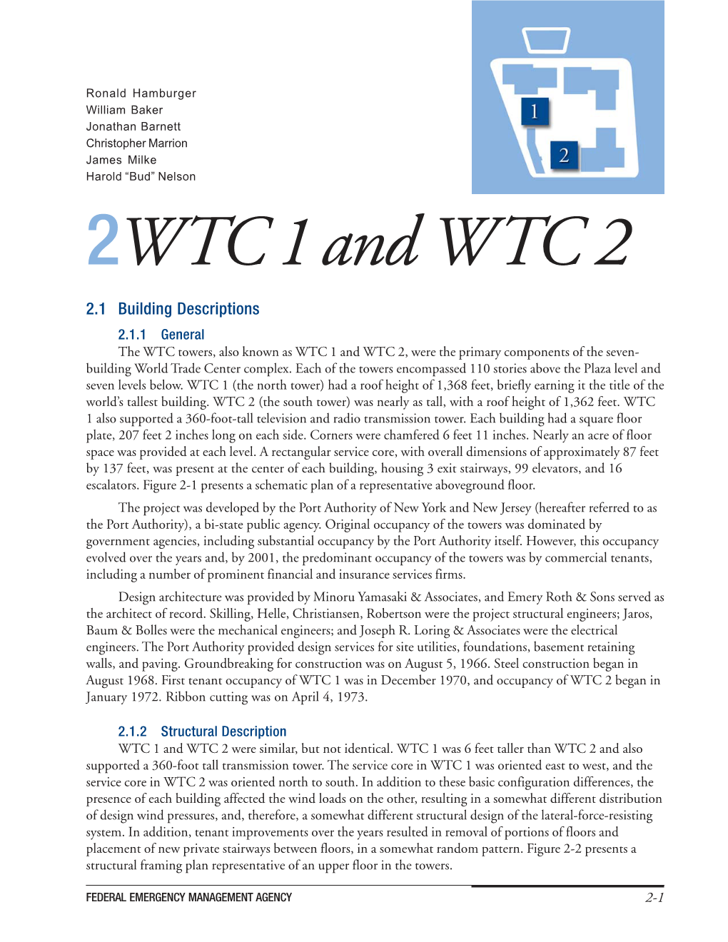 Chapter 2. WTC 1 and WTC 2