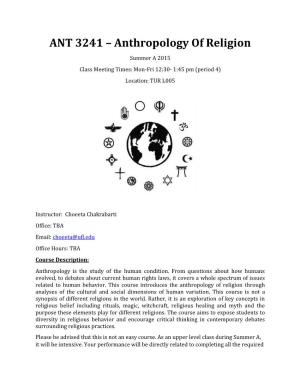 ANT 3241 – Anthropology of Religion