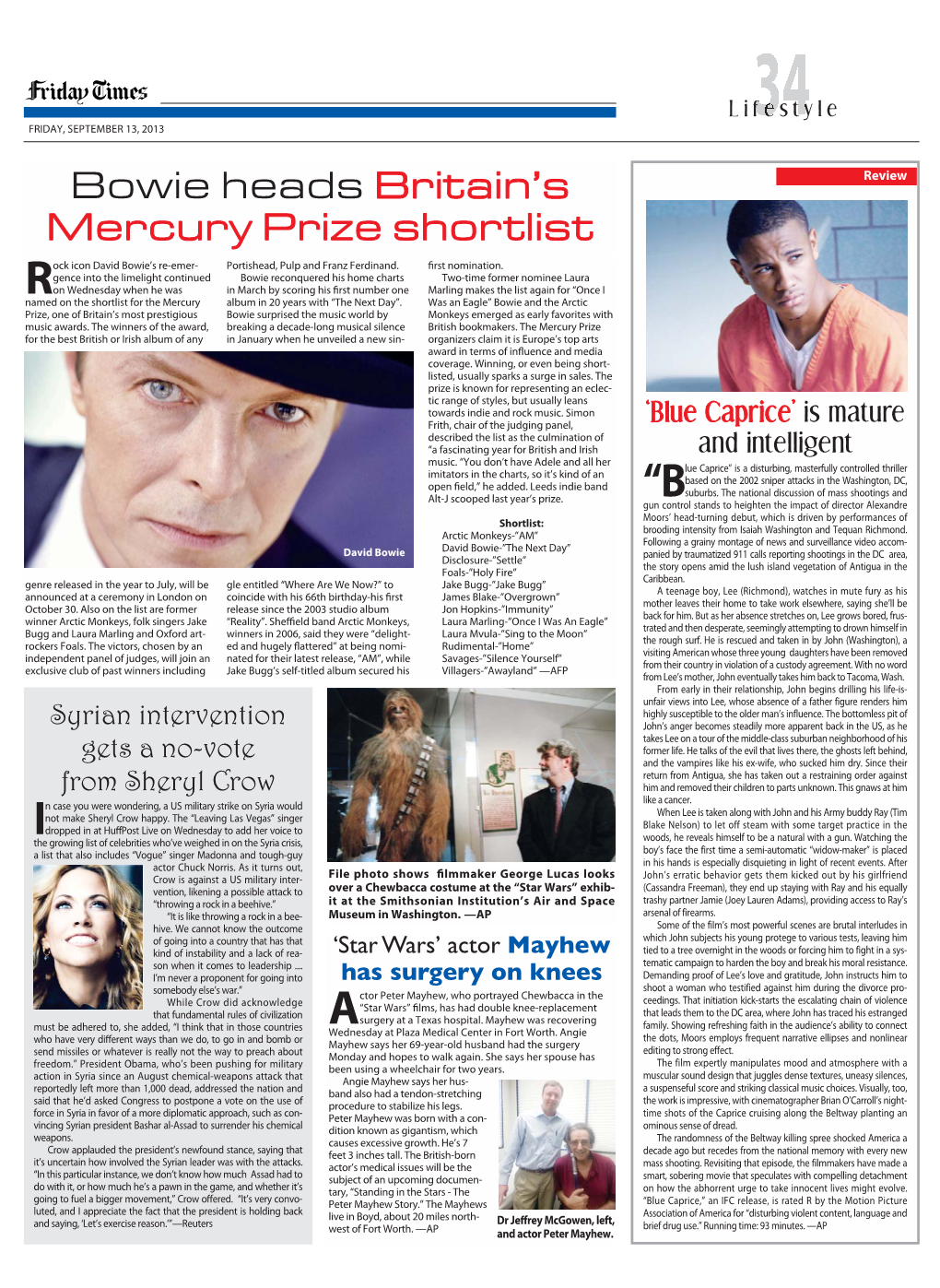 Bowie Heads Britain's Mercury Prize Shortlist
