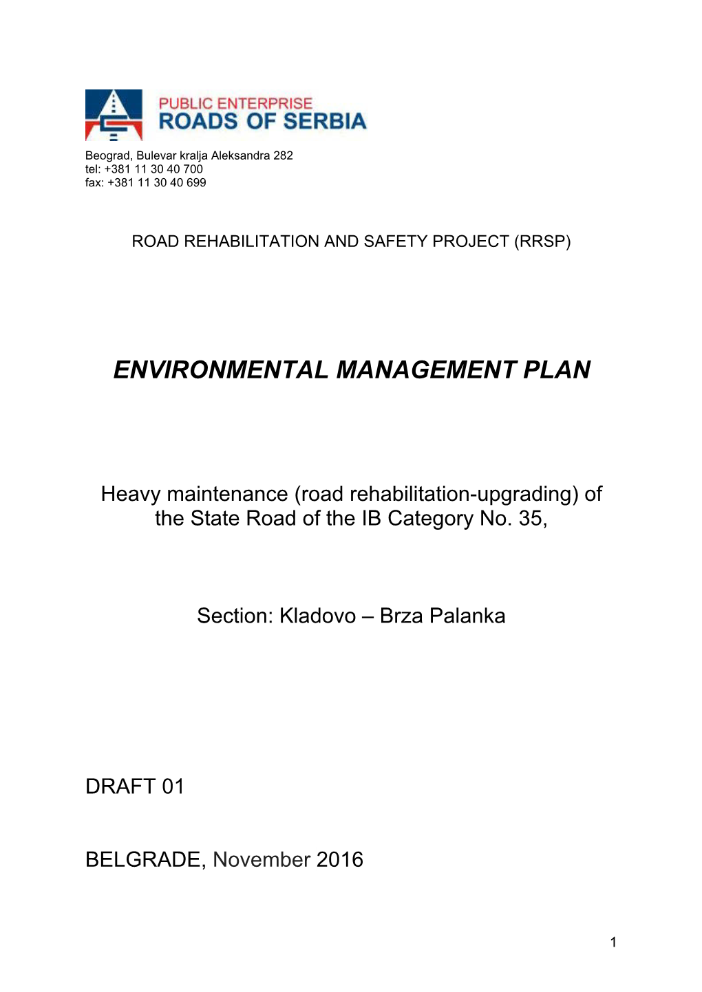 Environmental Management Plan