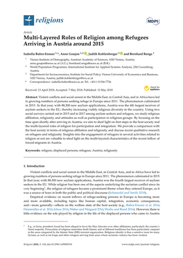 Multi-Layered Roles of Religion Among Refugees Arriving in Austria Around 2015