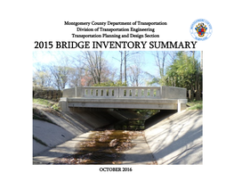 2015 Bridge Inventory Summary