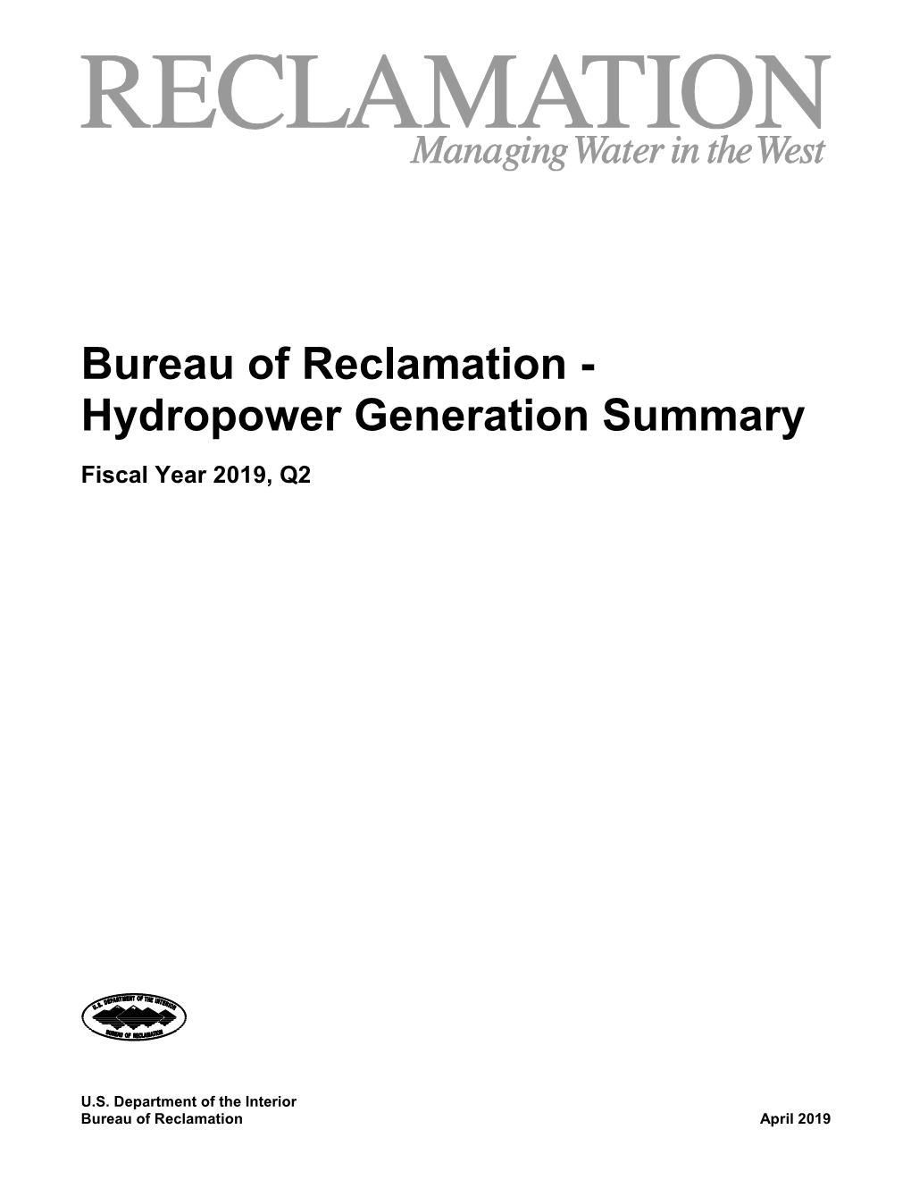 Hydropower Generation Summary