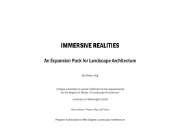 Immersive Realities