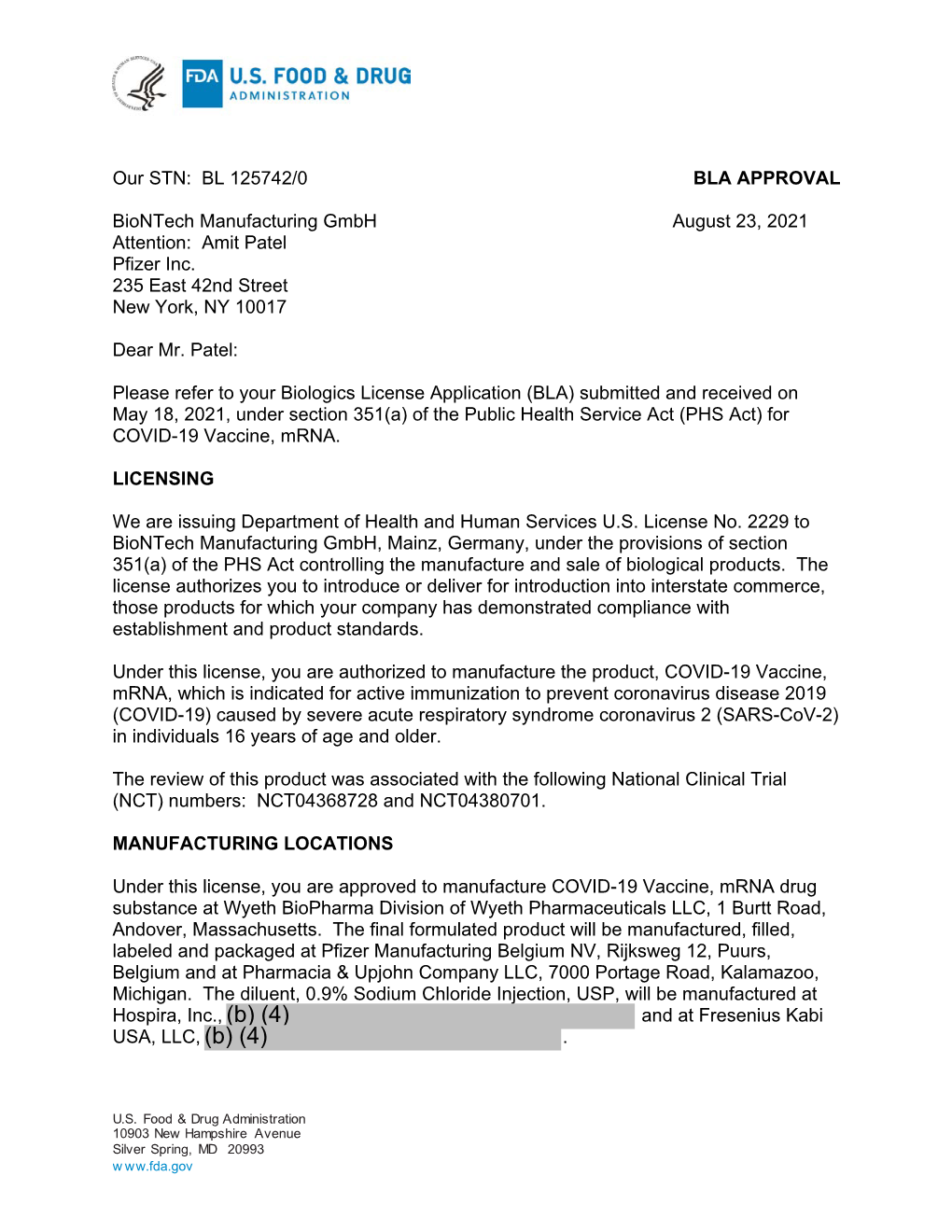 Approval Letter