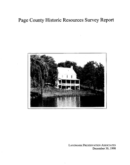 Page County Historic Resources Survey Report