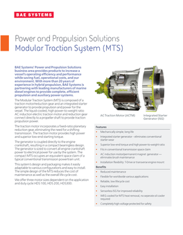 Power and Propulsion Solutions Modular Traction System (MTS)