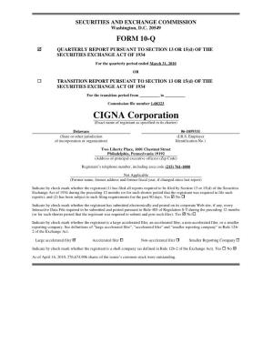 CIGNA Corporation (Exact Name of Registrant As Specified in Its Charter)