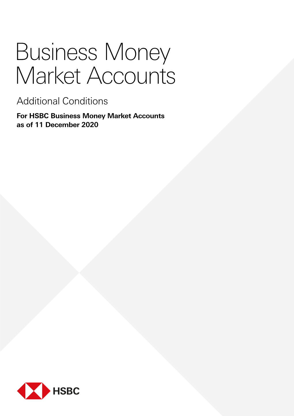 Business Money Market Account Additional Conditions