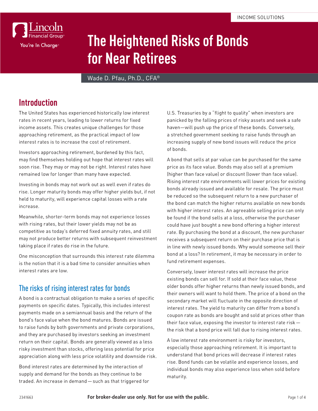 The Heightened Risks of Bonds for Near Retirees