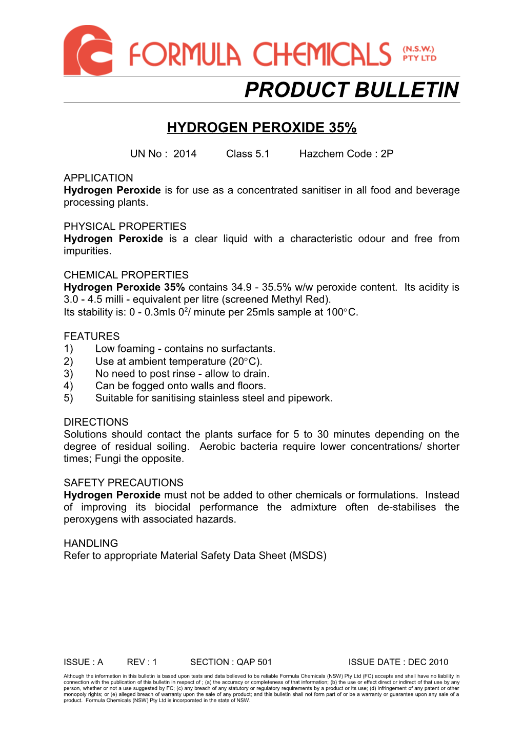 Hydrogen Peroxide 35%