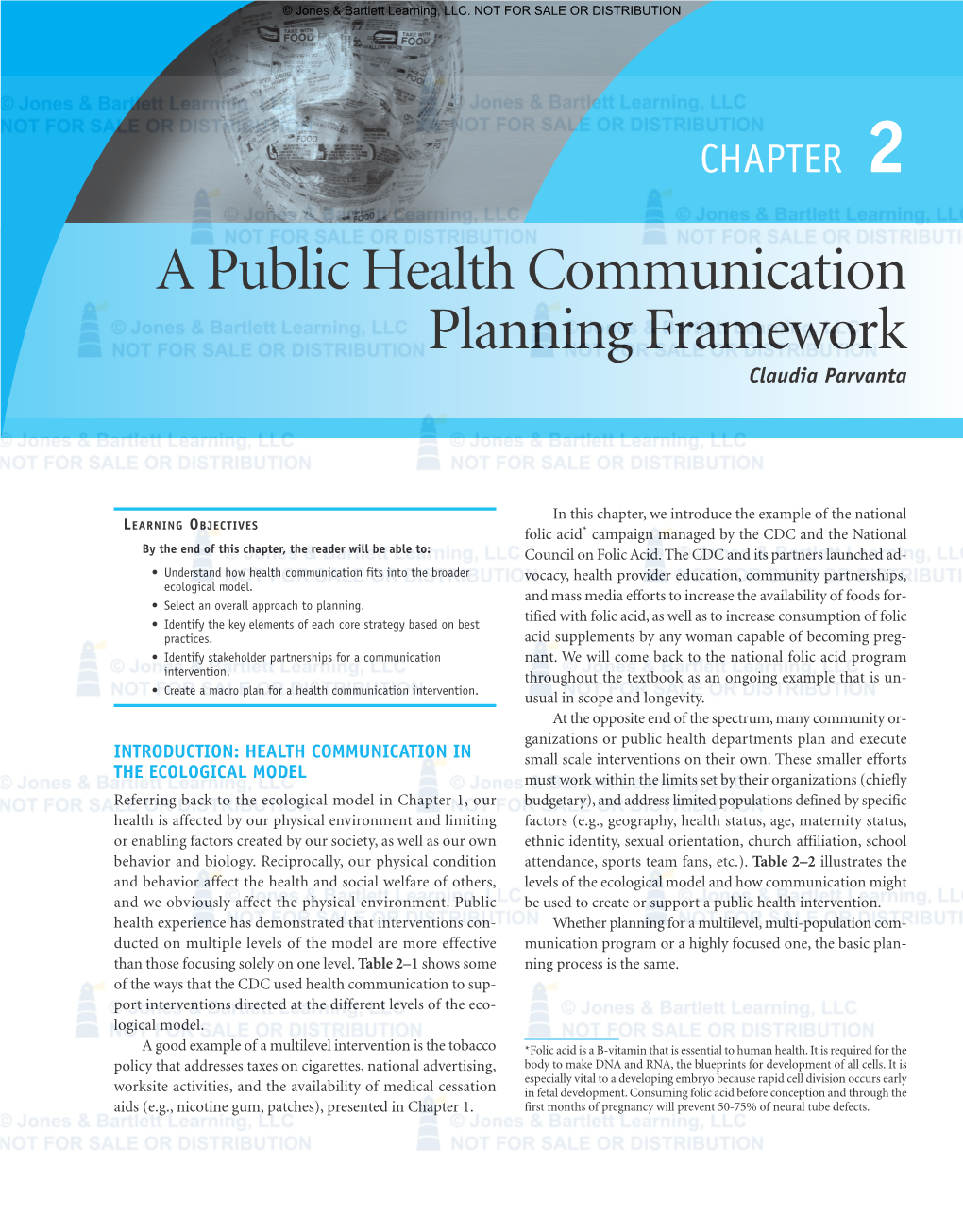 A Public Health Communication Planning Framework Claudia Parvanta