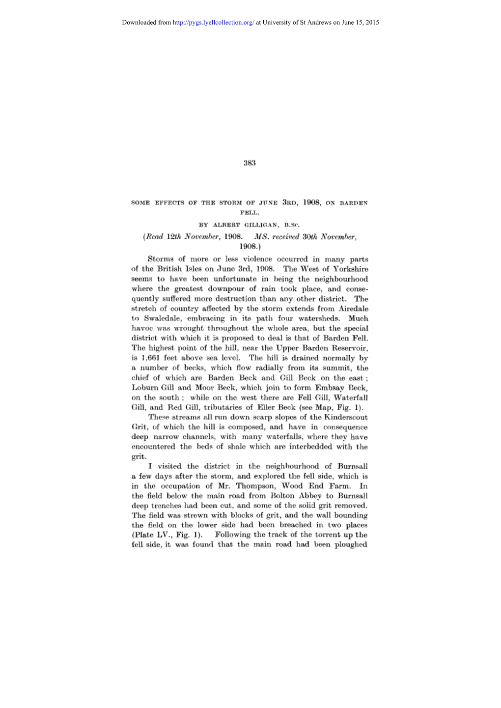 Storms of More Or Less Violence Occurred in Many Parts of the British Isles on June 3Rd, 1908