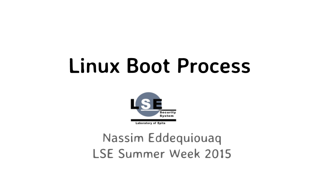 Linux Boot Process