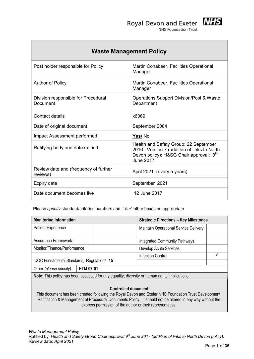 Waste Management Policy