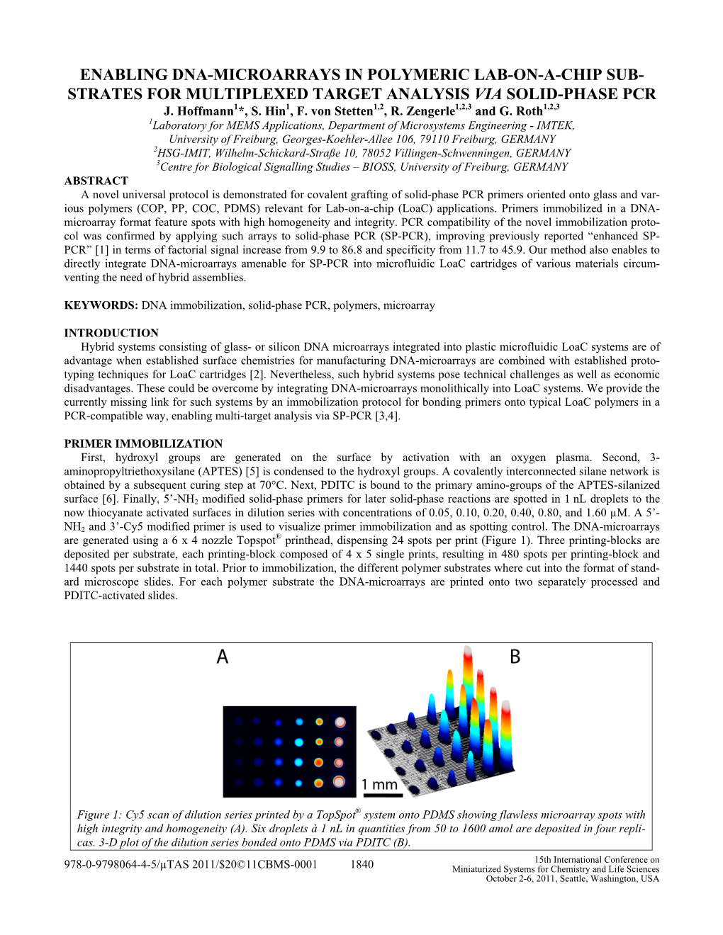 Enabling Dna-Microarrays in Polymeric Lab-On-A-Chip Substrates for Multiplexed Target Analysis Via Solid-Phase