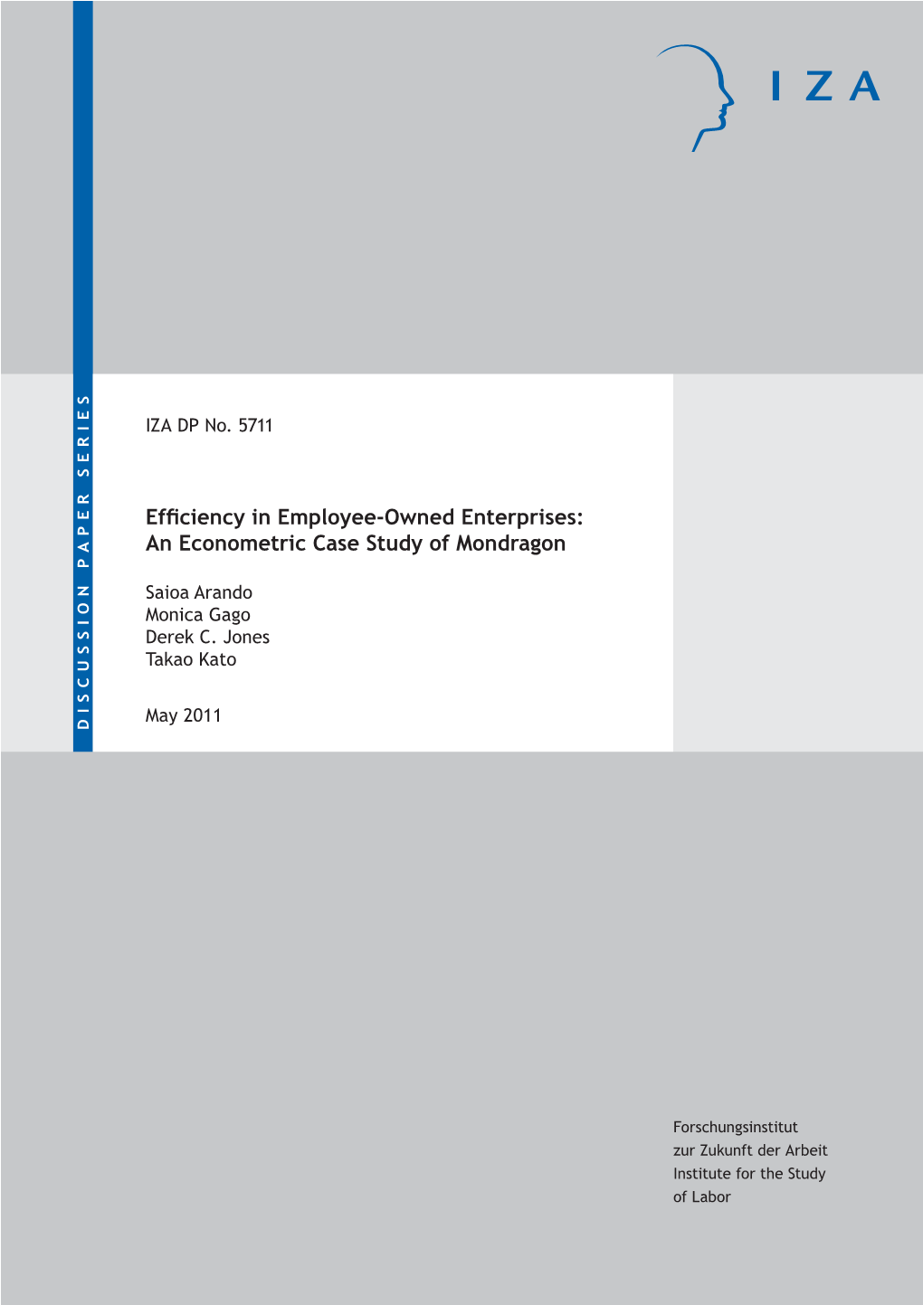 Efficiency in Employee-Owned Enterprises: an Econometric Case Study of Mondragon