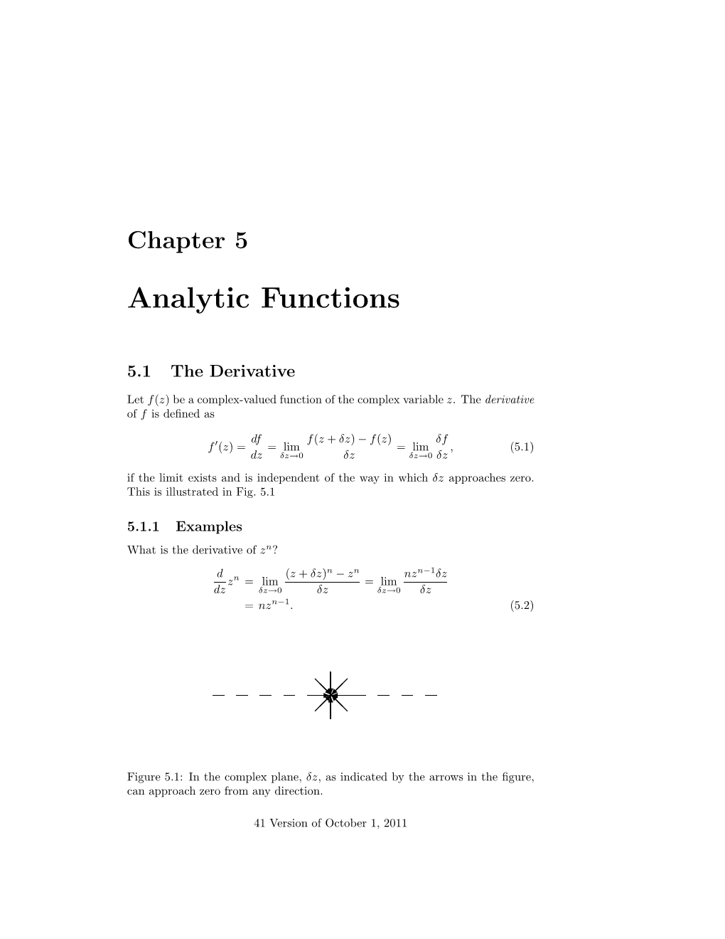 Analytic Functions