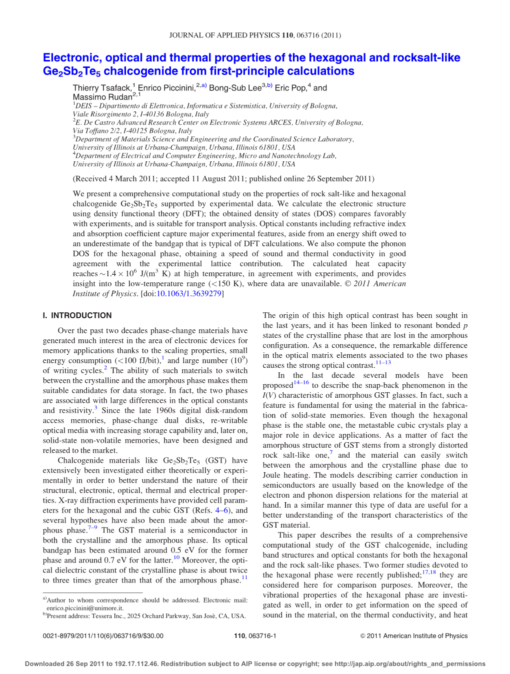 Electronic, Optical and Thermal Properties of the Hexagonal And