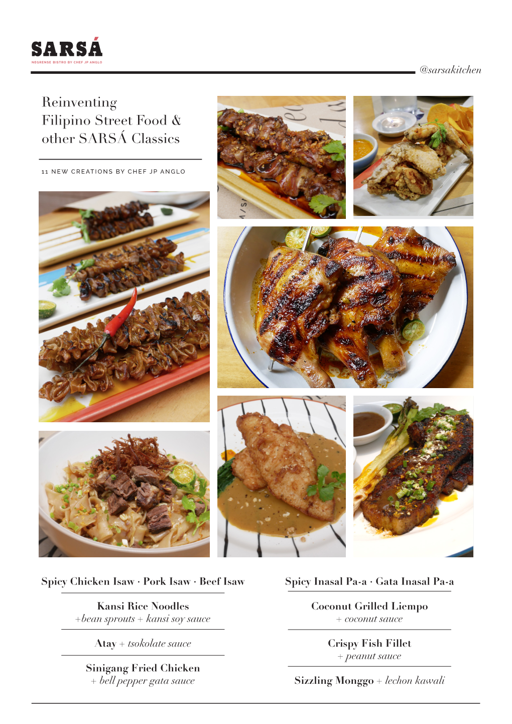 Reinventing Filipino Street Food & Other SARSÁ Classics