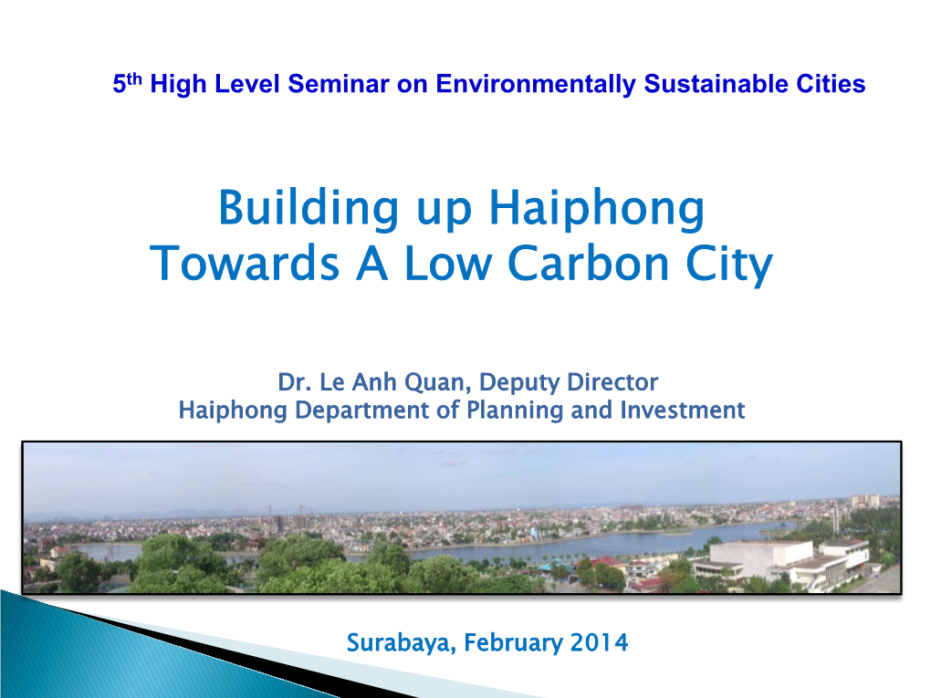 Building up Haiphong Towards a Low Carbon City