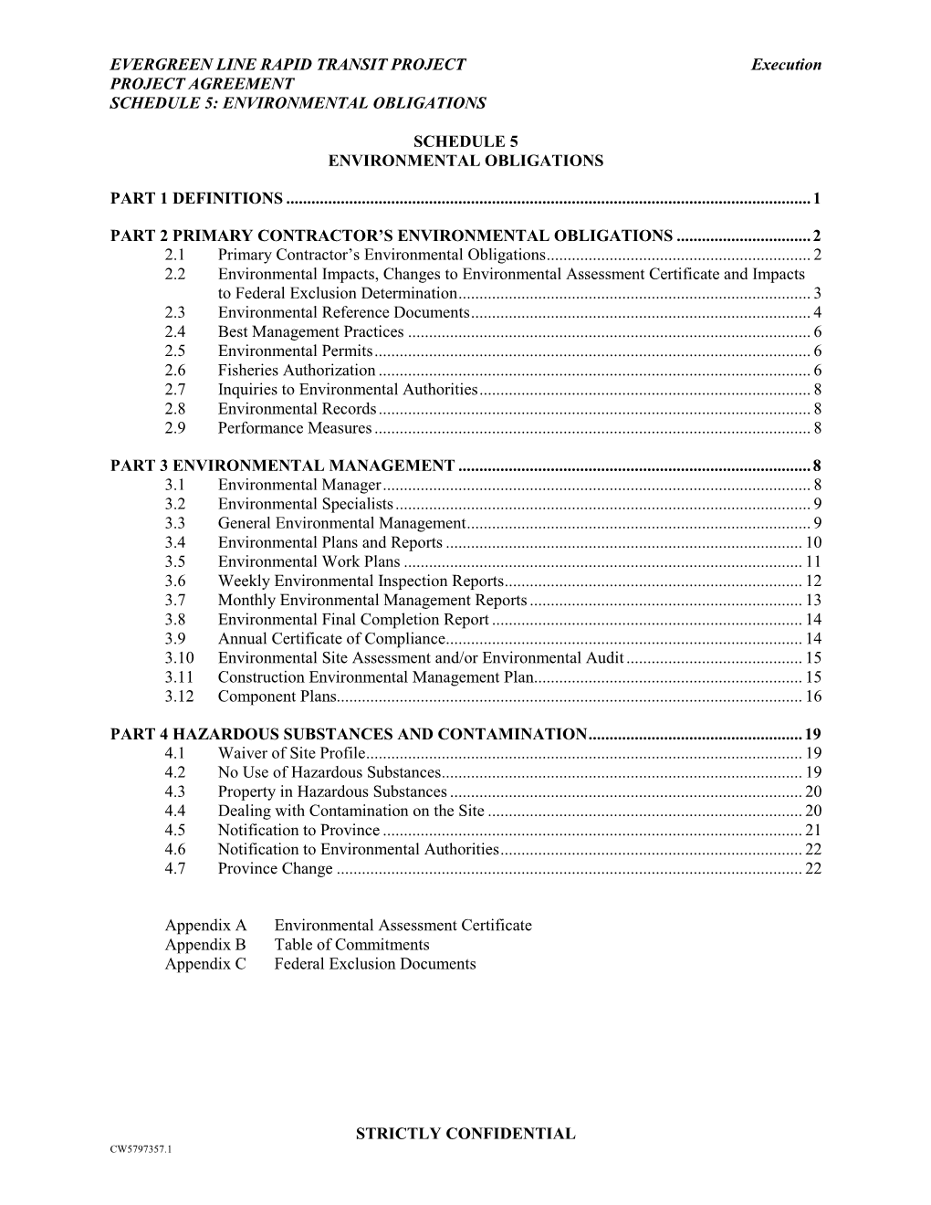 Environmental Obligations