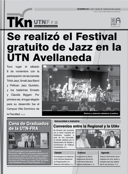 Se Realizó El Festival Gratuito De Jazz En La UTN Avellaneda