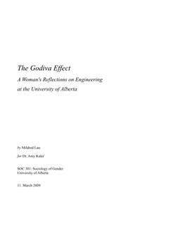 The Godiva Effect a Woman's Reflections on Engineering at the University of Alberta