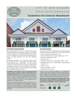 Guidelines for Exterior Woodwork